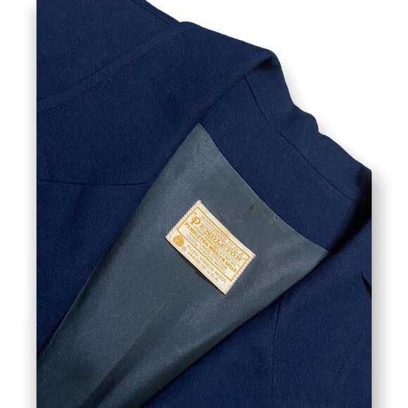 Pendleton Vintage Pure Virgin Wool Designer Blazer Jacket - Womens 16W - Picture 2 of 4